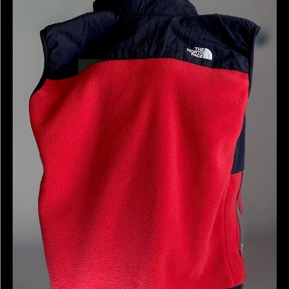 Y2K Rare The North Face Denali fleece Zip Up Vest Women’s Red Blk USA made M - Picture 3 of 4
